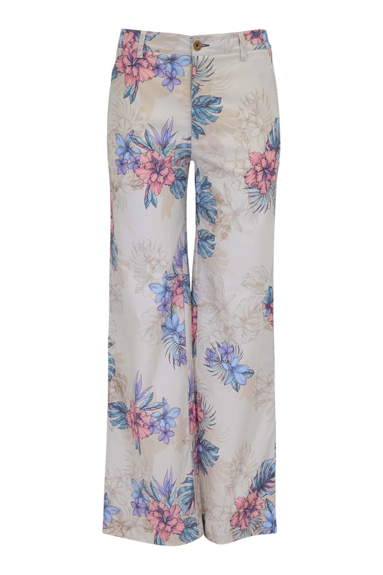 Exotic Floral Womens Wide Leg Pant, Alternate, color, EXOTIC FLORAL NEUTRAL