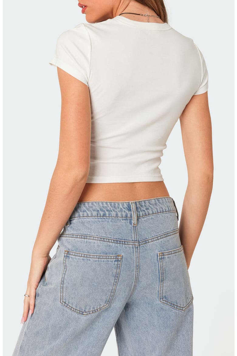 Better Basics Stretch Cotton Crop T-Shirt, Alternate, color, WHITE