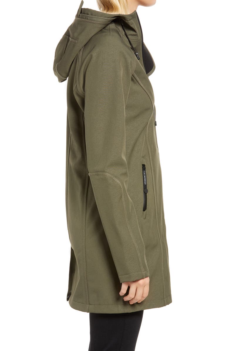Ilse Jacobsen Regular Fit Hooded Raincoat, Alternate, color, Army