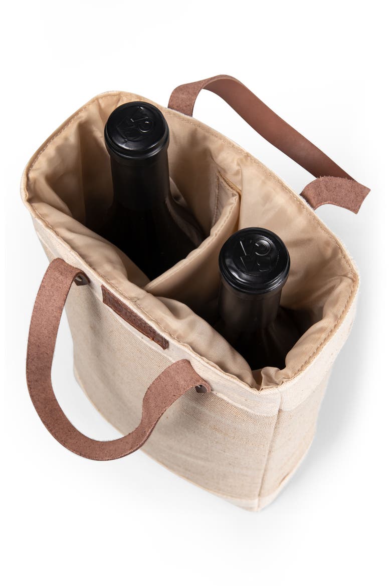 Pinot 2 Bottle Wine Bag, Alternate, color, BEIGE