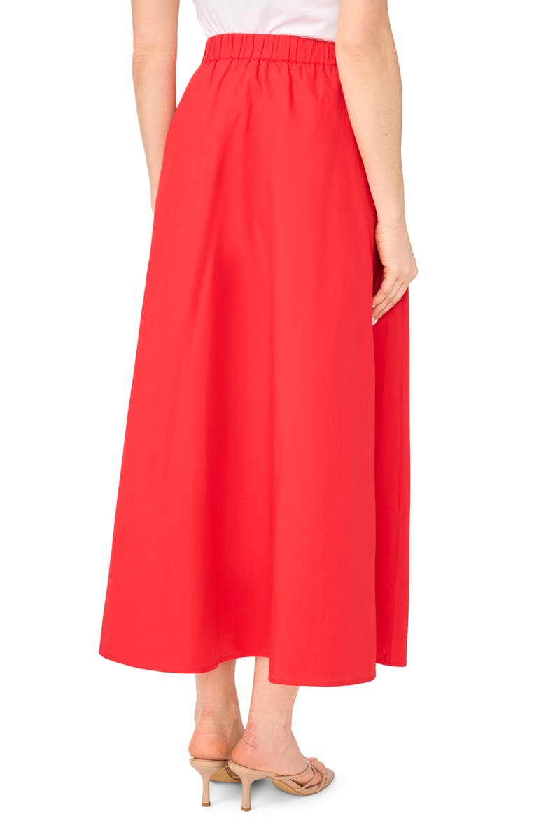Ted Baker Cotton Maxi Skirt, Alternate, color, Classic Cherry