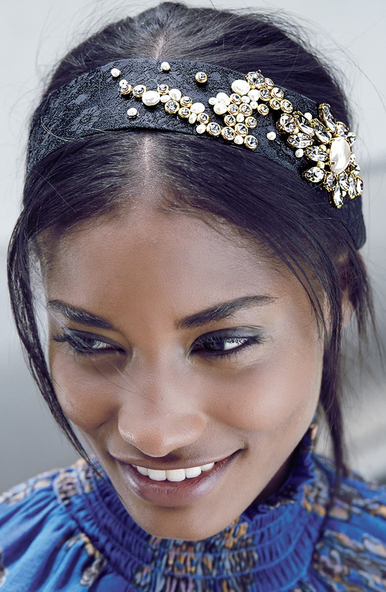 Tasha 'Pearls' Head Wrap, Alternate, color, 