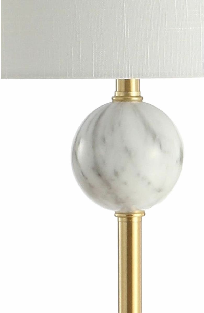 JONATHAN Y Vaughn Modern Metal/Resin LED Floor Lamp, Alternate, color, Brass Gold/White