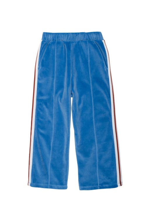 The Sunday Collective Velour Riley Track Pants In Blue