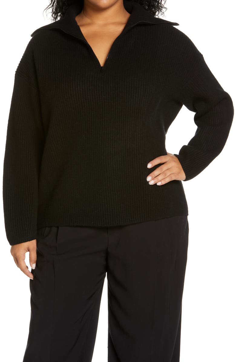 Vince Wool & Cashmere Half Zip Sweater, Main, color,