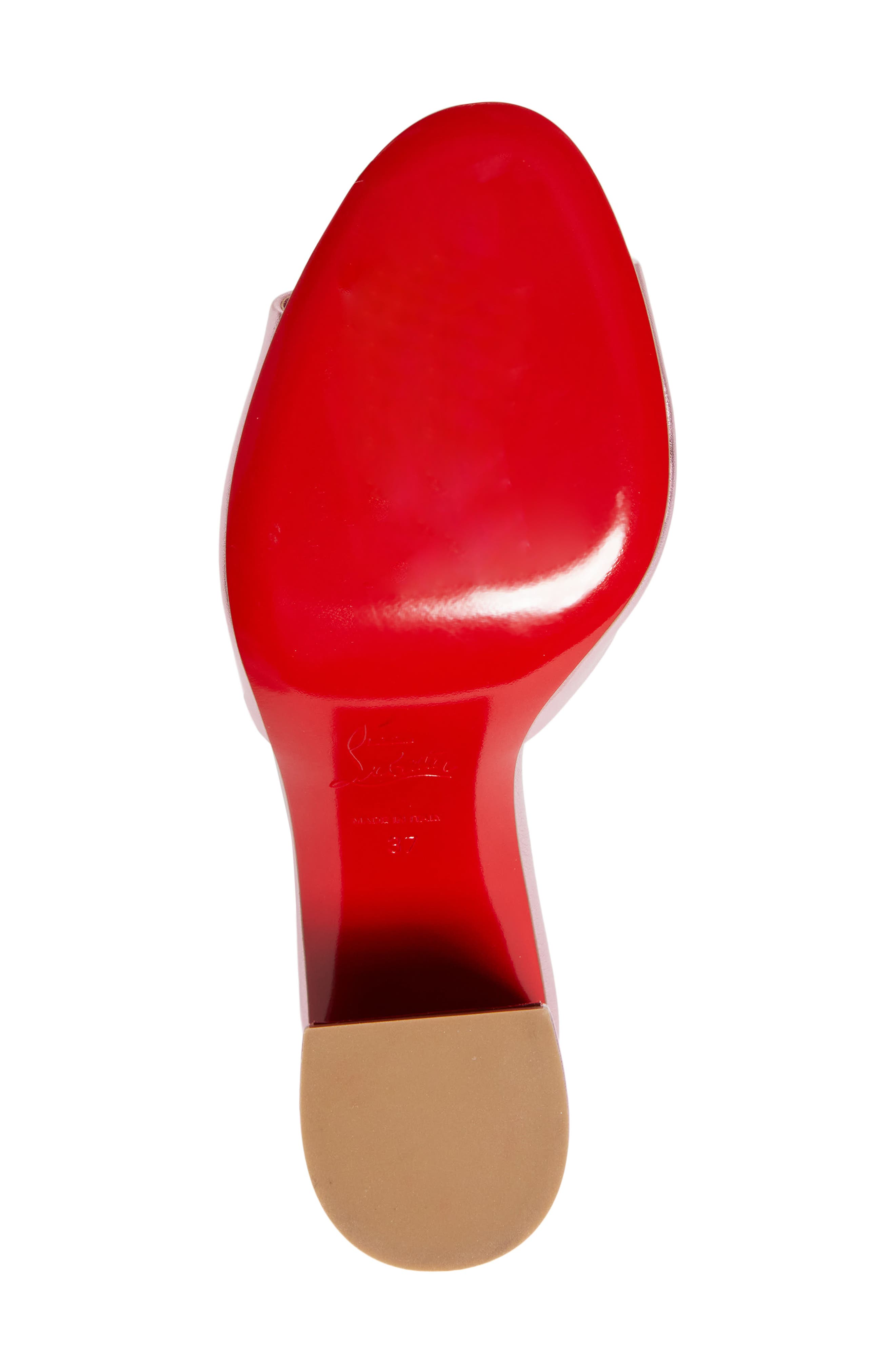 Christian Louboutin Jane Laminato Slide Sandal, Alternate, color, 