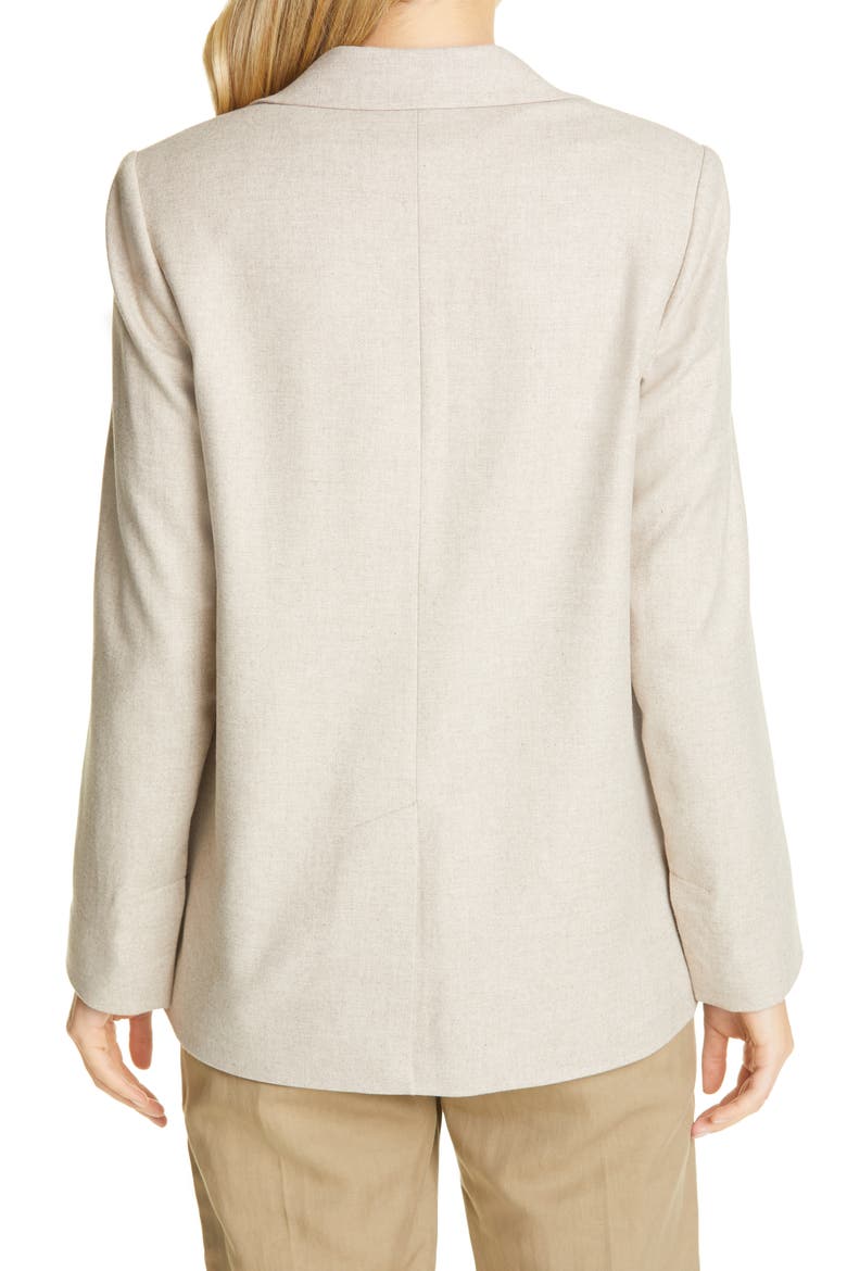Boyfriend Flannel Blazer, Alternate, color, OATMEAL