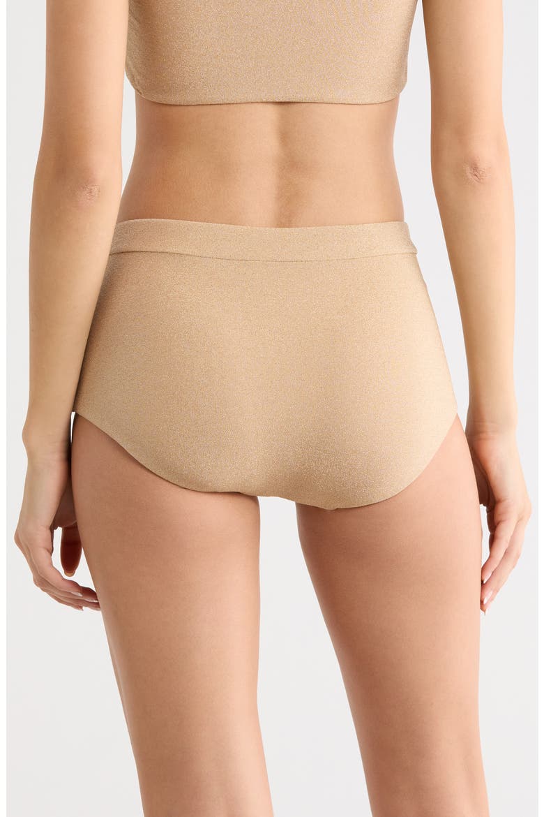 Danica Belted Metallic Swim Bottoms, Alternate, color, GOLD