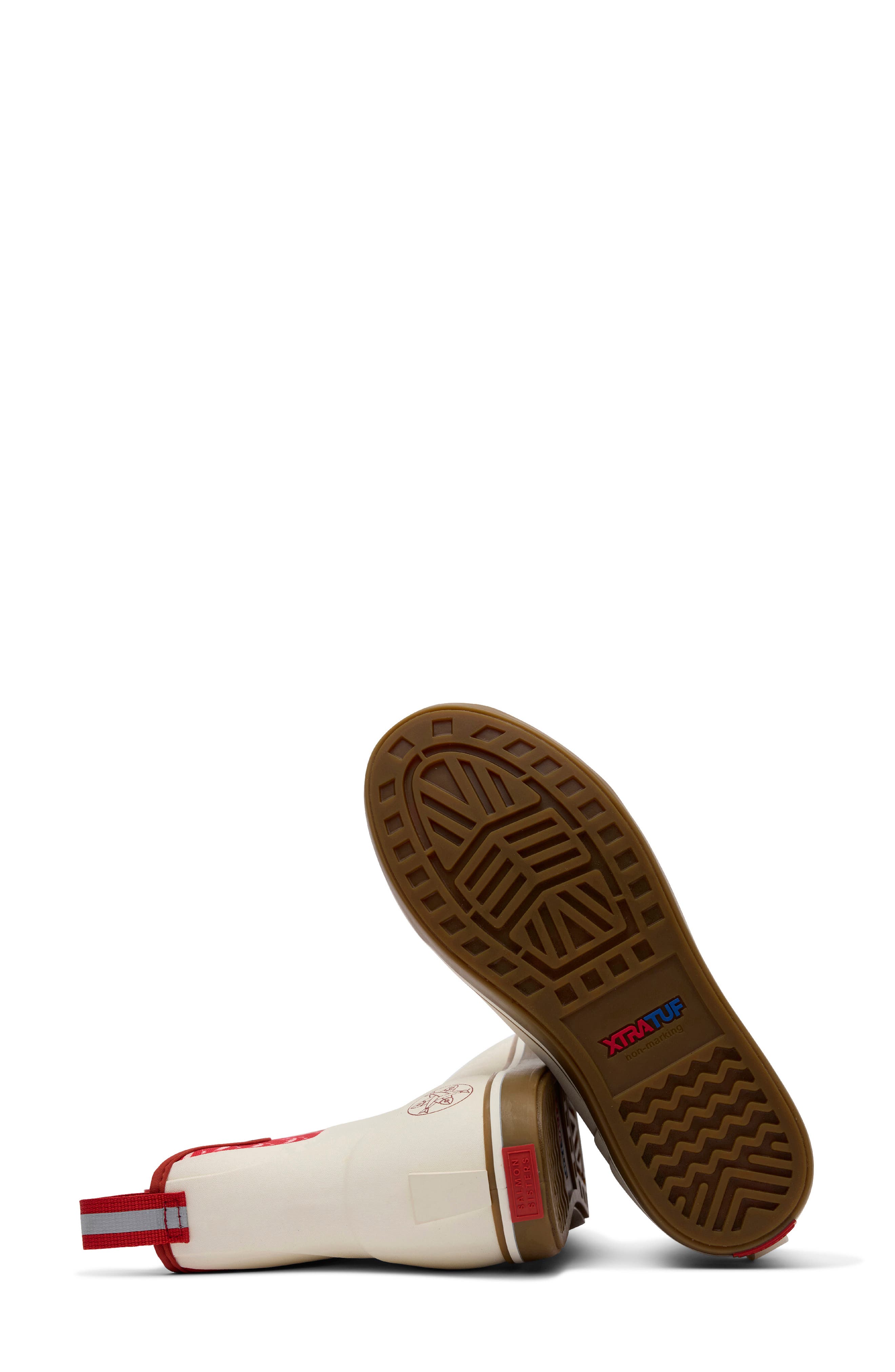 x Salmon Sisters Waterproof Ankle Deck Boot, Alternate, color, IVORY/ FIRE SALMON PRINT