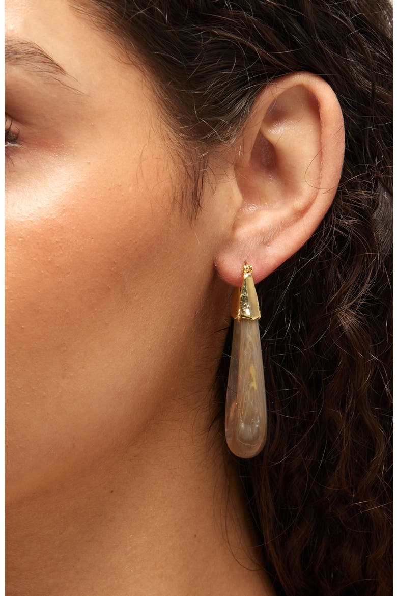 Ecume Drop Earrings, Alternate, color, BLACK/BROWN/GREEN