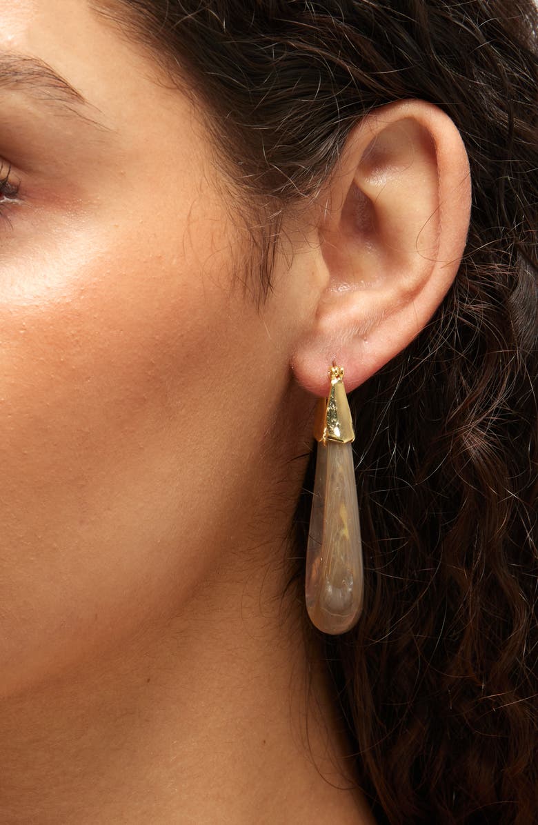 Gas Bijoux Ecume Drop Earrings, Alternate, color, Black/Brown/Green