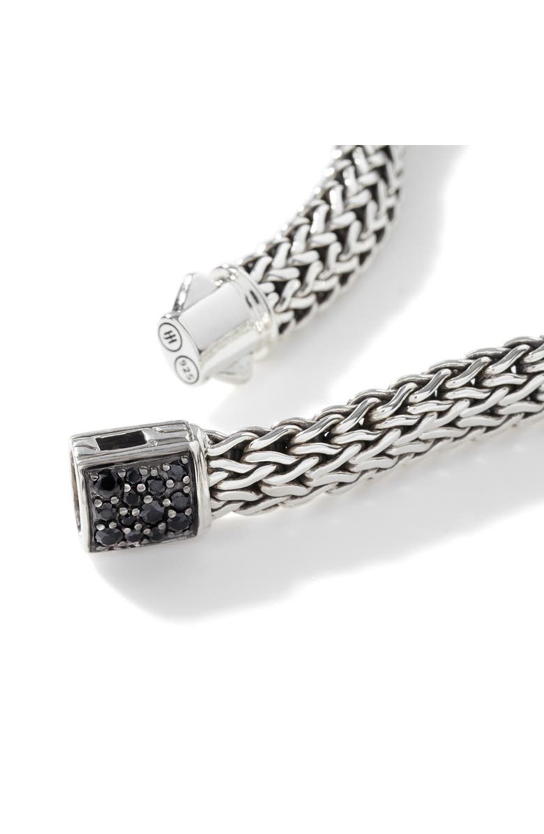 John Hardy Reversible Icon Bracelet, Sterling Silver, Pavé, 6.5mm, Alternate, color, 