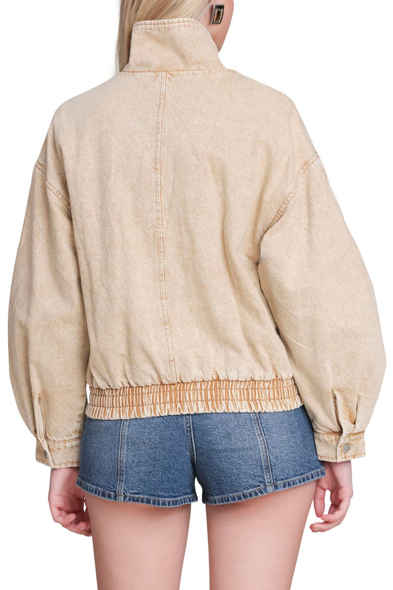 Denim Bomber Jacket, Alternate, color, WASHED KHAKI