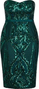 City Chic Sofia Sequin Sheath Cocktail Dress
