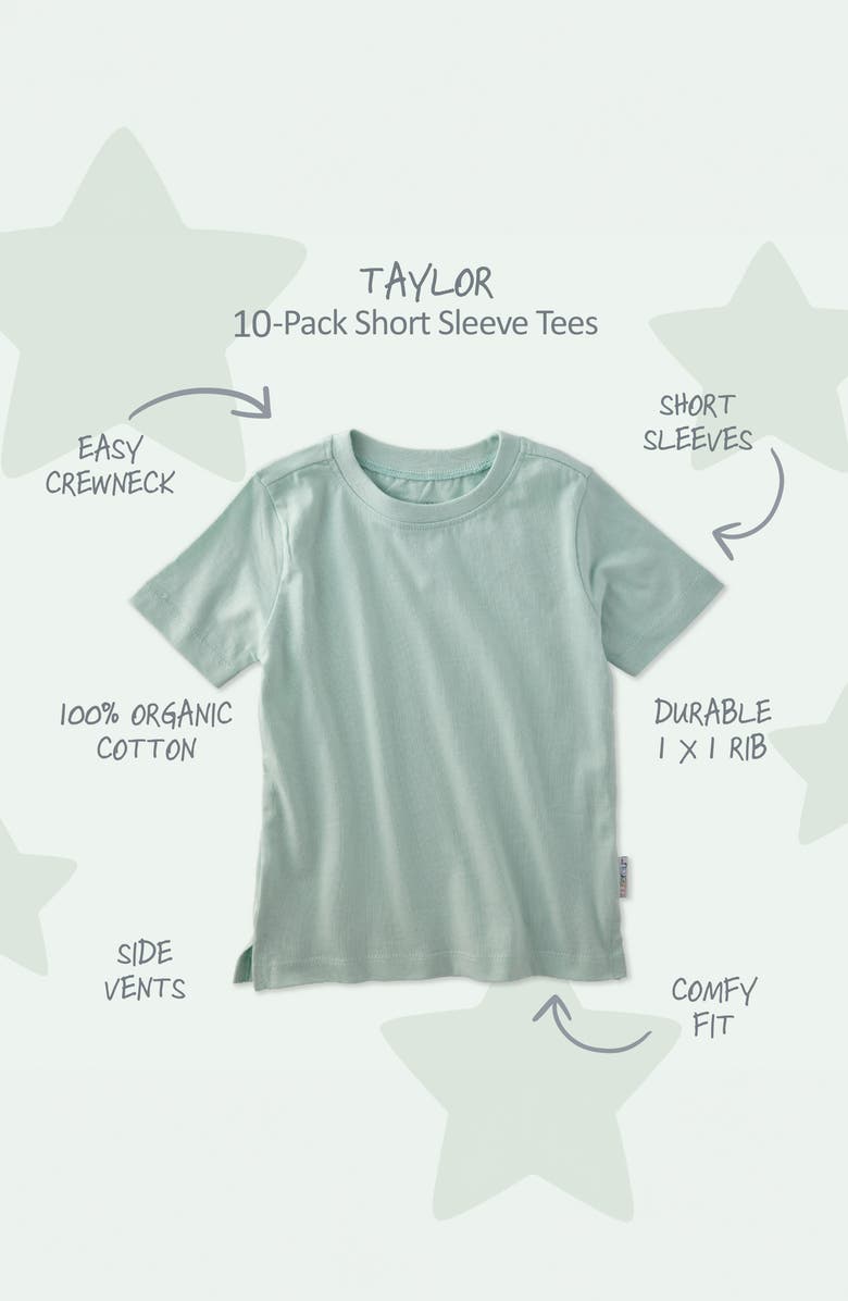 BUTTERBLU Taylor Organic Cotton T-Shirt, Alternate, color, Seafoam Terra Rainbow