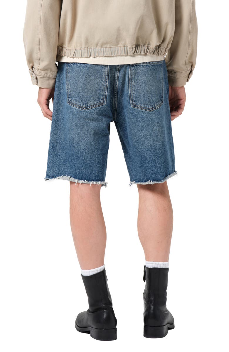 AGOLDE Anson Denim Cutoff Shorts, Alternate, color, Guide Worn Md Range Indigo Cut