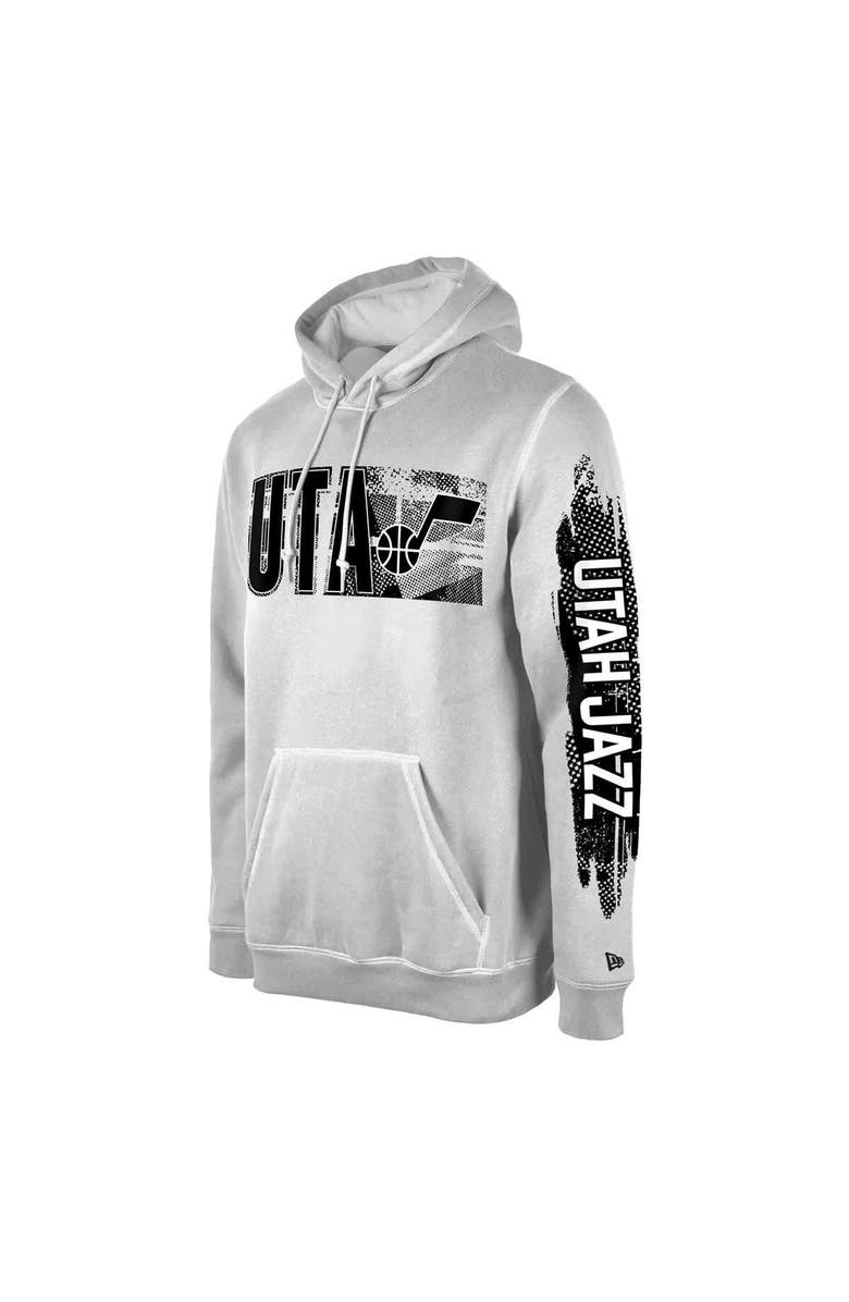 New Era Men's New Era Utah Jazz White Tip-Off Collection Pullover Hoodie, Alternate, color, White