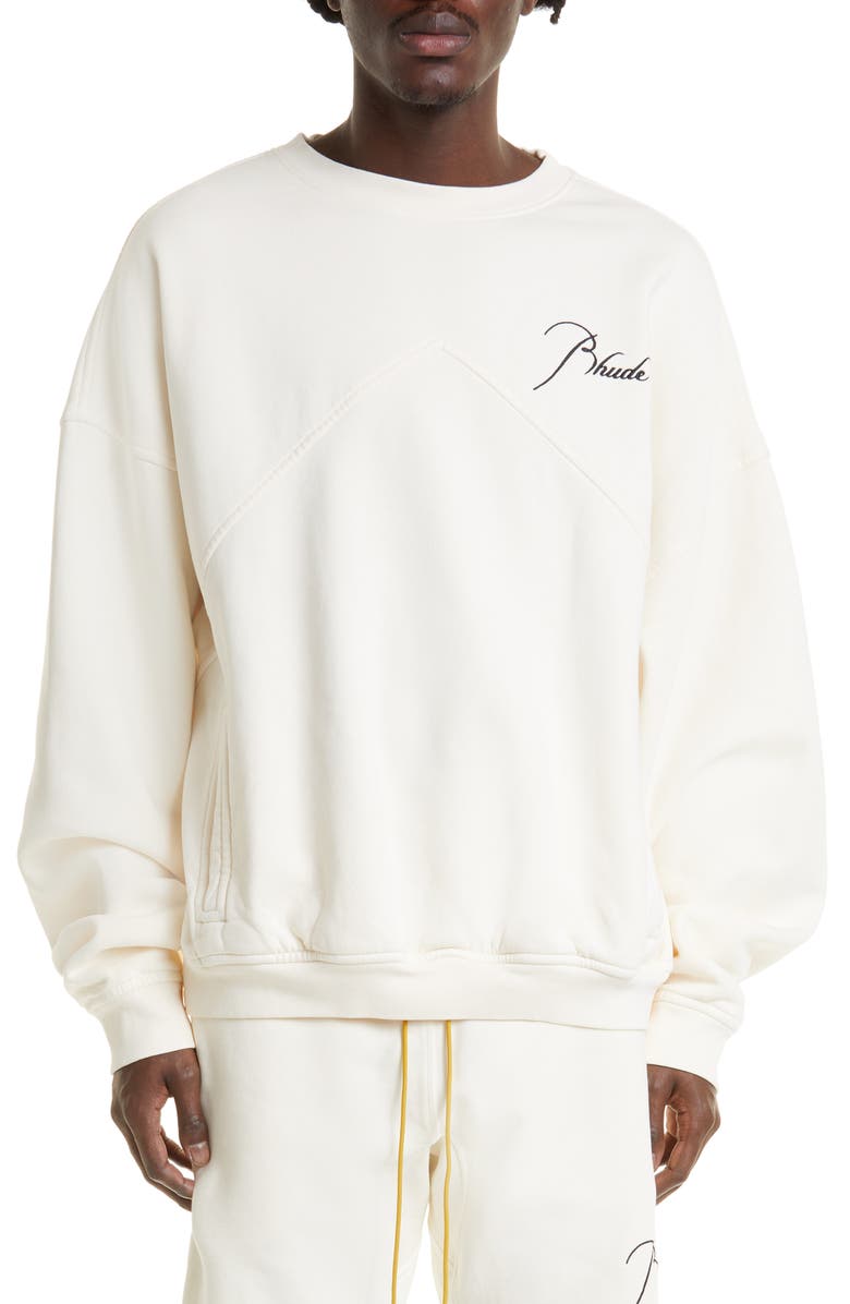 Rhude Embroidered Logo Sweatshirt, Main, color, 