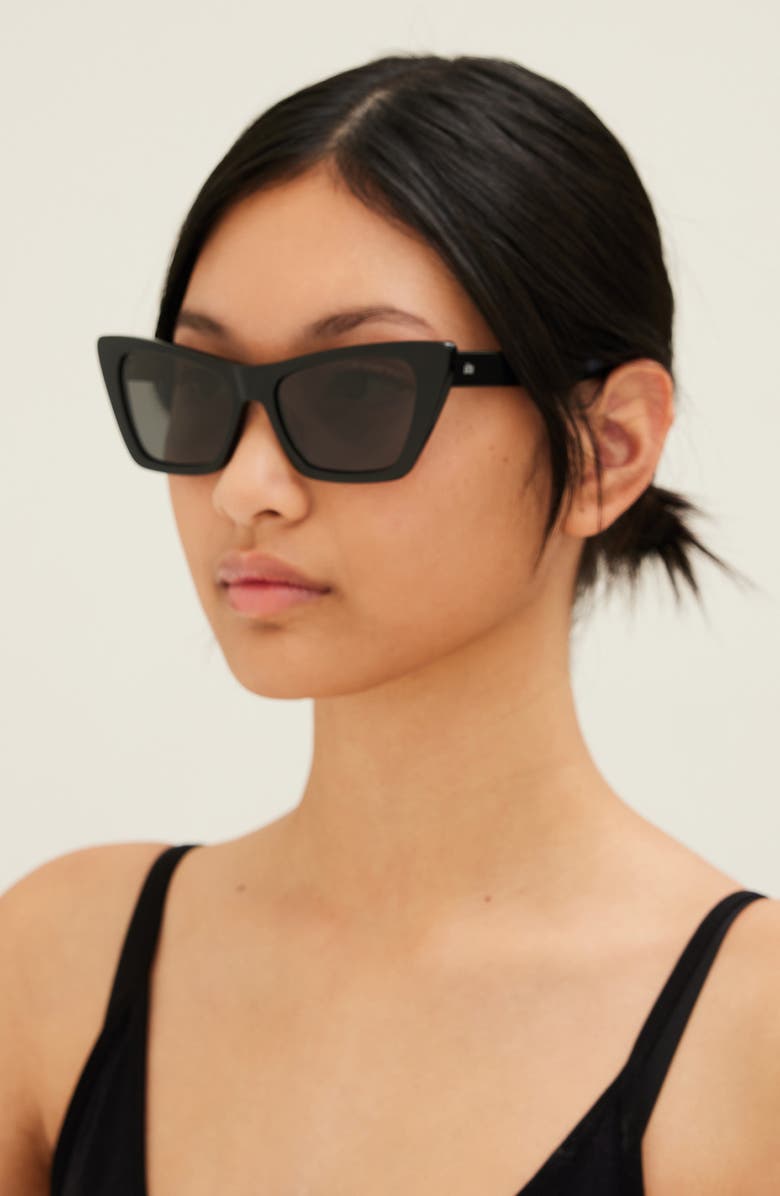 Sito Shades Wonderland 54mm Polarized Cat Eye Sunglasses, Alternate, color, Black/ Grey