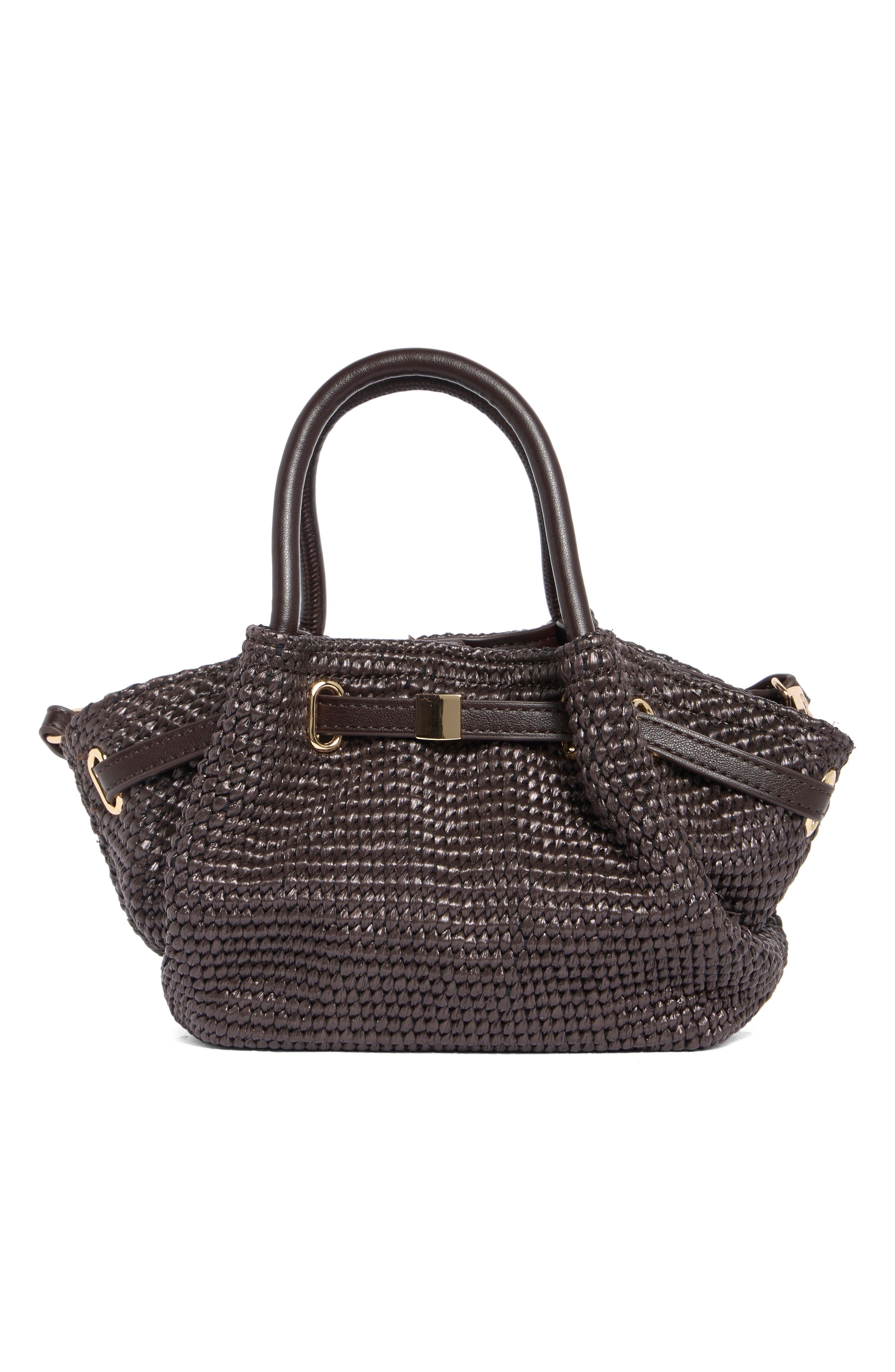 URBAN EXPRESSIONS HANDBAGS Straw Crossbody Bag, Main, color, Chocolate