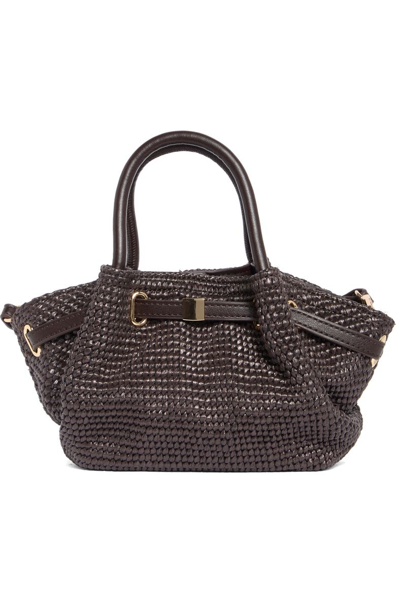URBAN EXPRESSIONS HANDBAGS Straw Crossbody Bag, Main, color, Chocolate