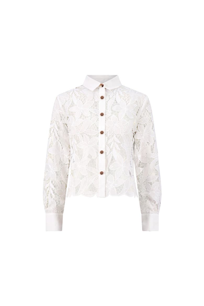Mina Lace Blouse, Alternate, color, White