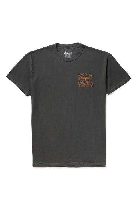 Premium Badge Graphic Cotton T-Shirt