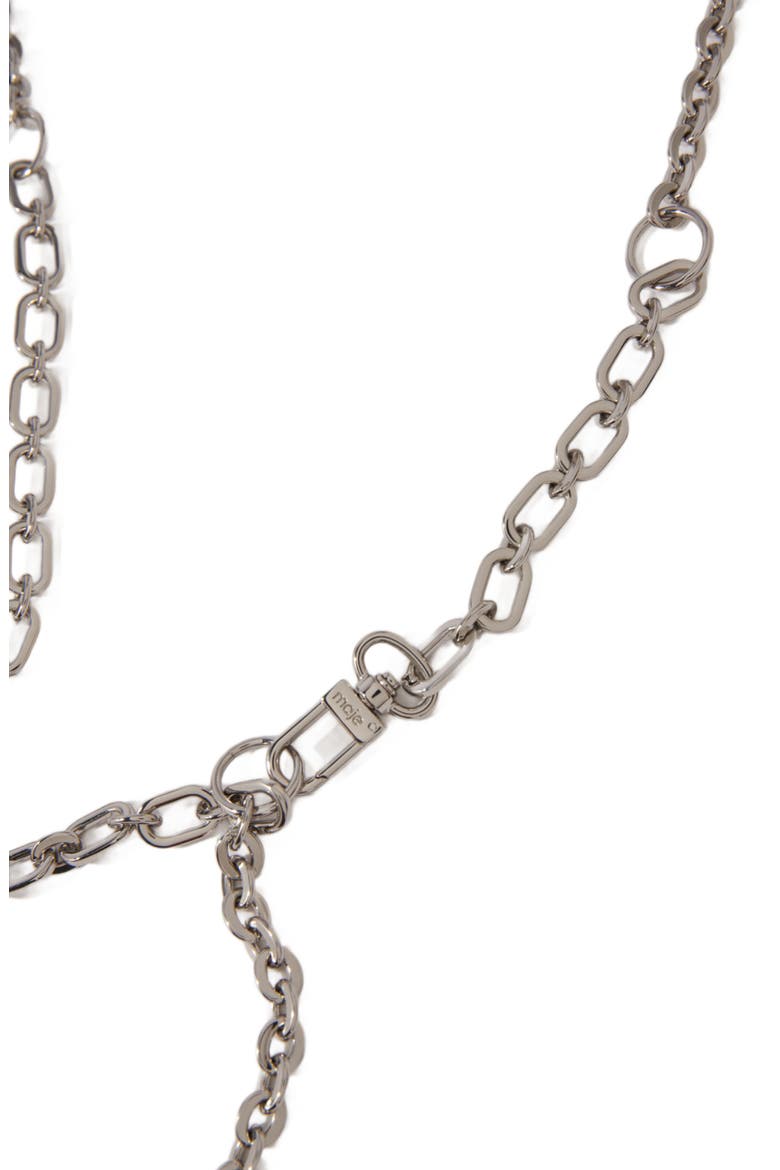 Clover logo chain belt, Alternate, color, Silver