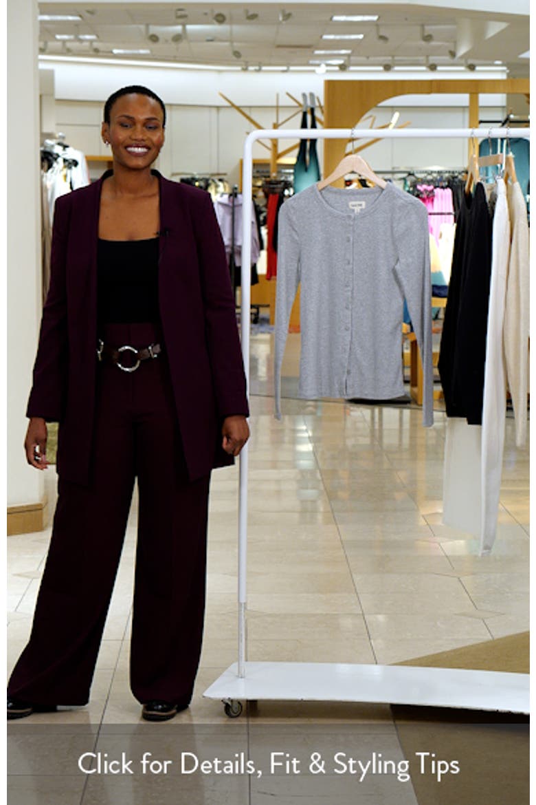 Long Sleeve Rib Cardigan video