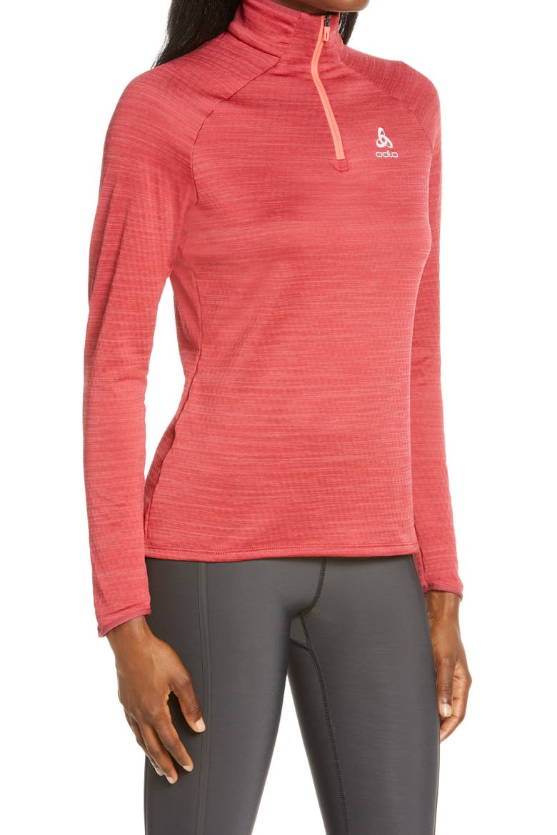 Run Easy Half-Zip Mid-Layer Top, Alternate, color, DEEP CLARET MELANGE