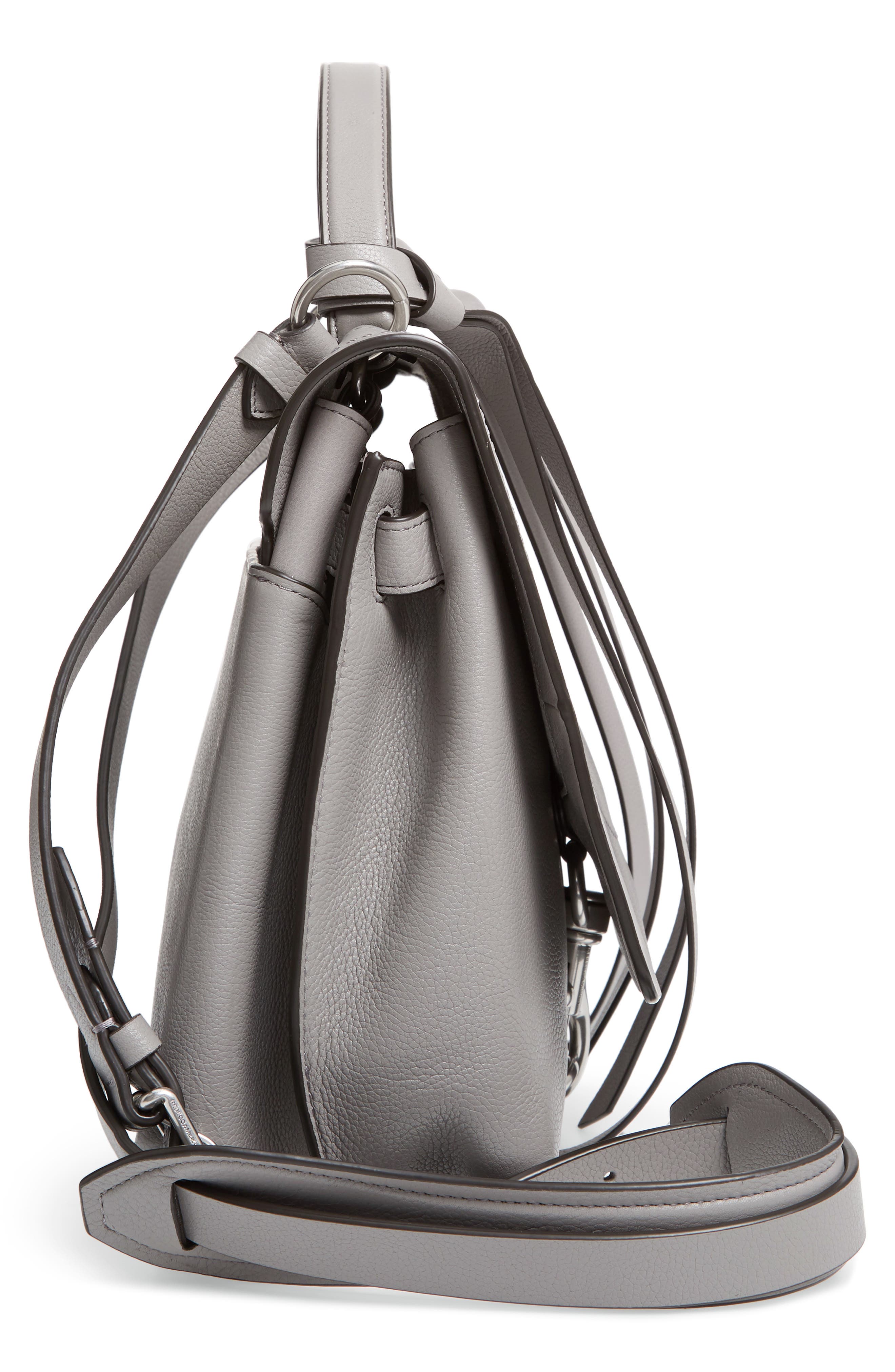 Stella Leather Satchel, Alternate, color, GREY