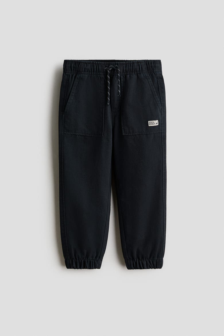 Cotton Twill Joggers, Main, color, Black