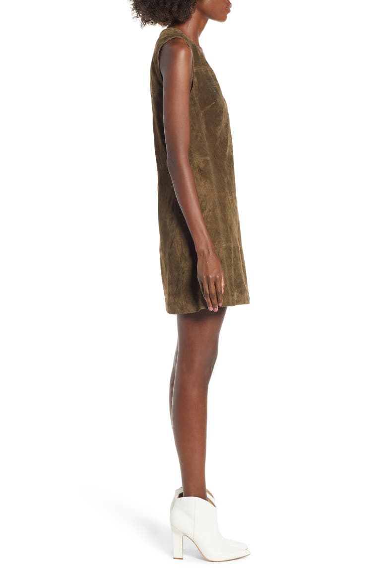 Suede Shift Dress, Alternate, color, BANK ROLL