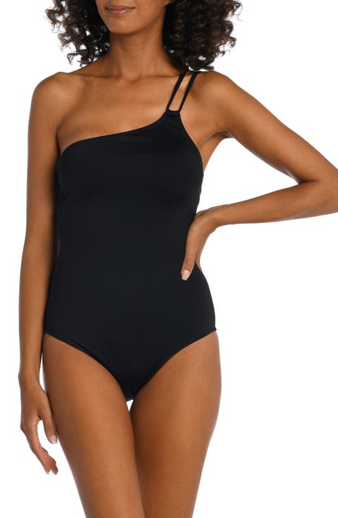 Goddess One-Shoulder One-Piece Swimsuit