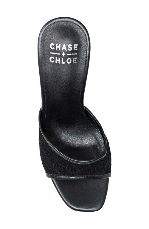 Chase & Chloe Chase And Chloe Nerissa Lace Sandal In Black