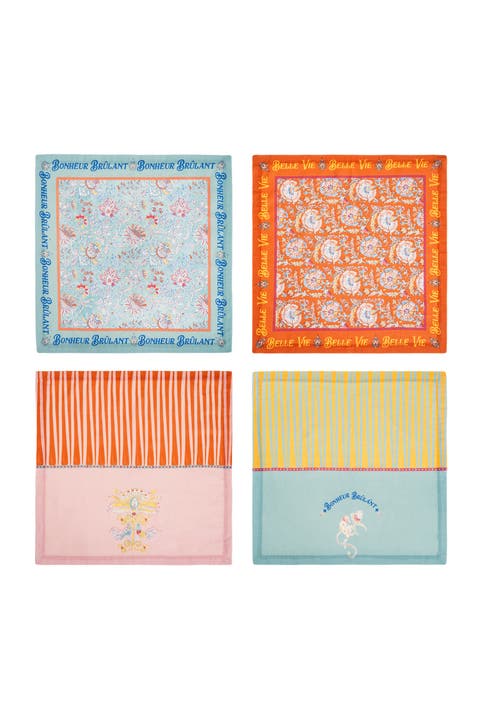 Nilufer 4-pcs Digital Printed 100% Cotton Table Line