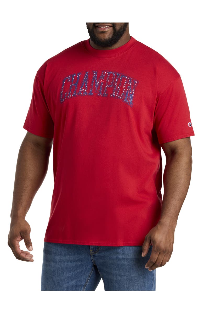 Champion Big & Tall USA Script T-Shirt, Main, color,