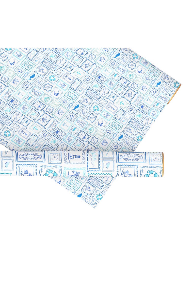 Eight Sheets Two-Sided "Sea Wall" Heavyweight Gift Wrap by Ramus & Co, Alternate, color, Multicolored