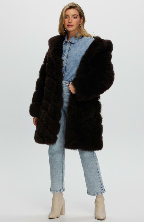 Gorski Select Cashmere Goat Diagonal Parka In Brown