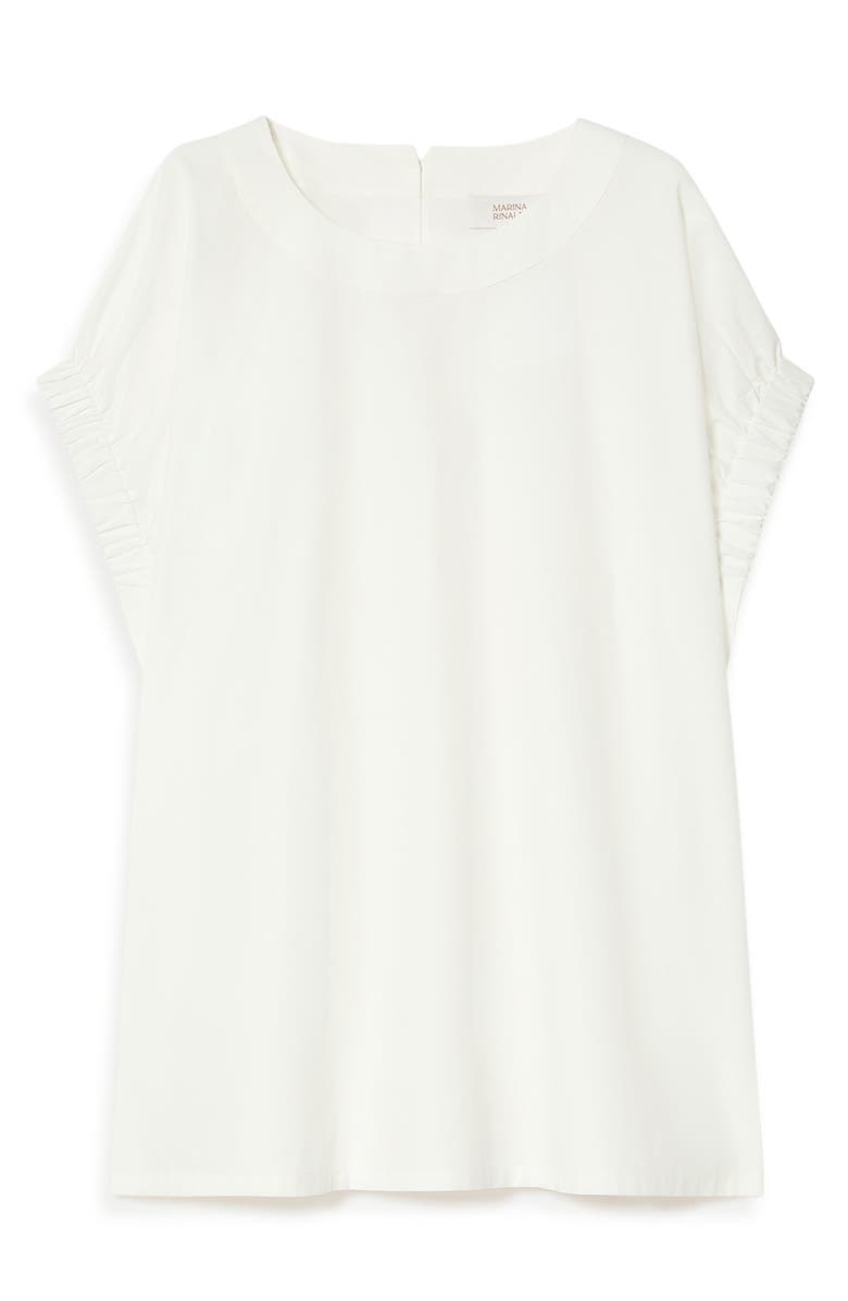Marina Rinaldi Sepoca Cotton Poplin Top, Alternate, color, Ivory
