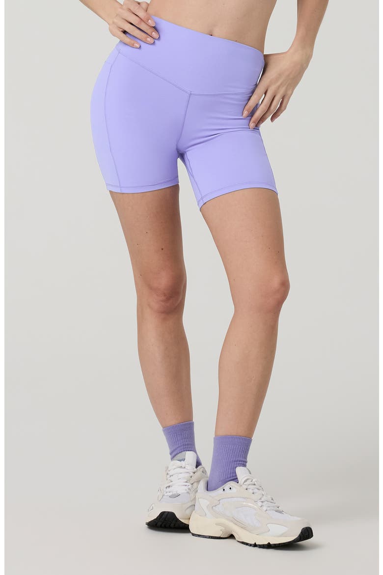 AllTheForm Pocket Bike Shorts, Main, color, HYACINTH