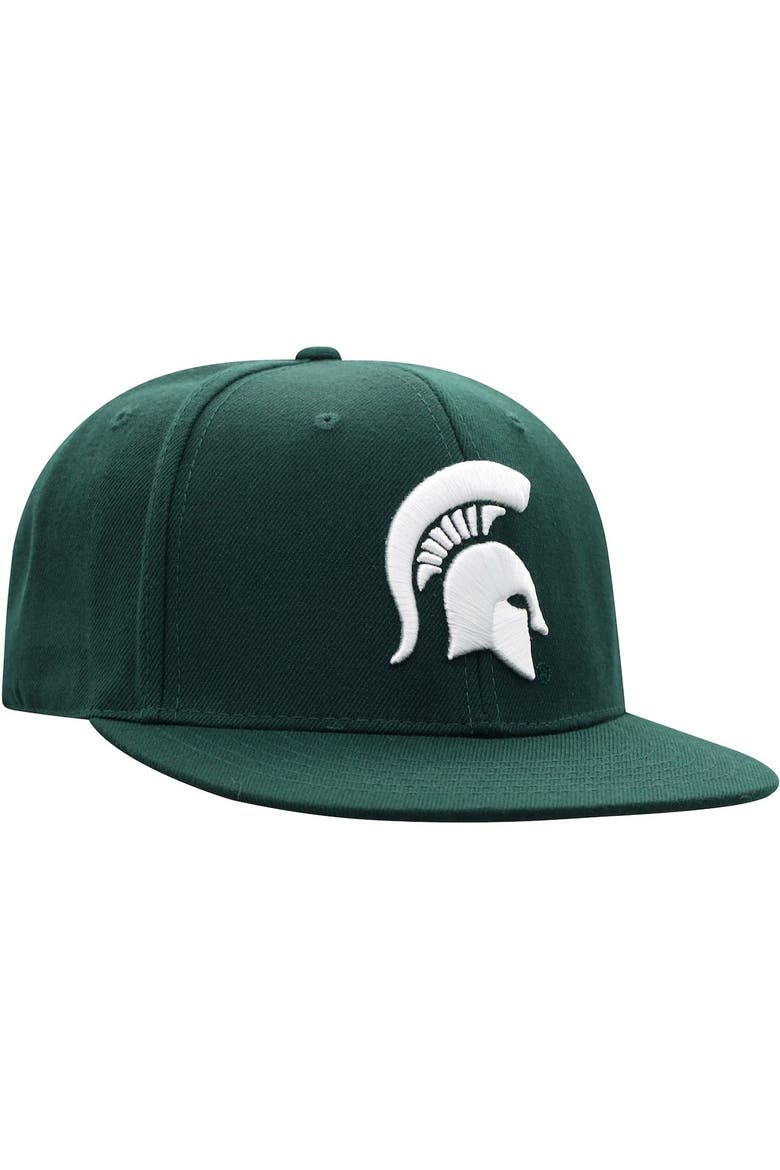 Men's Top of the World Green Michigan State Spartans Team Color Fitted Hat, Alternate, color, Green