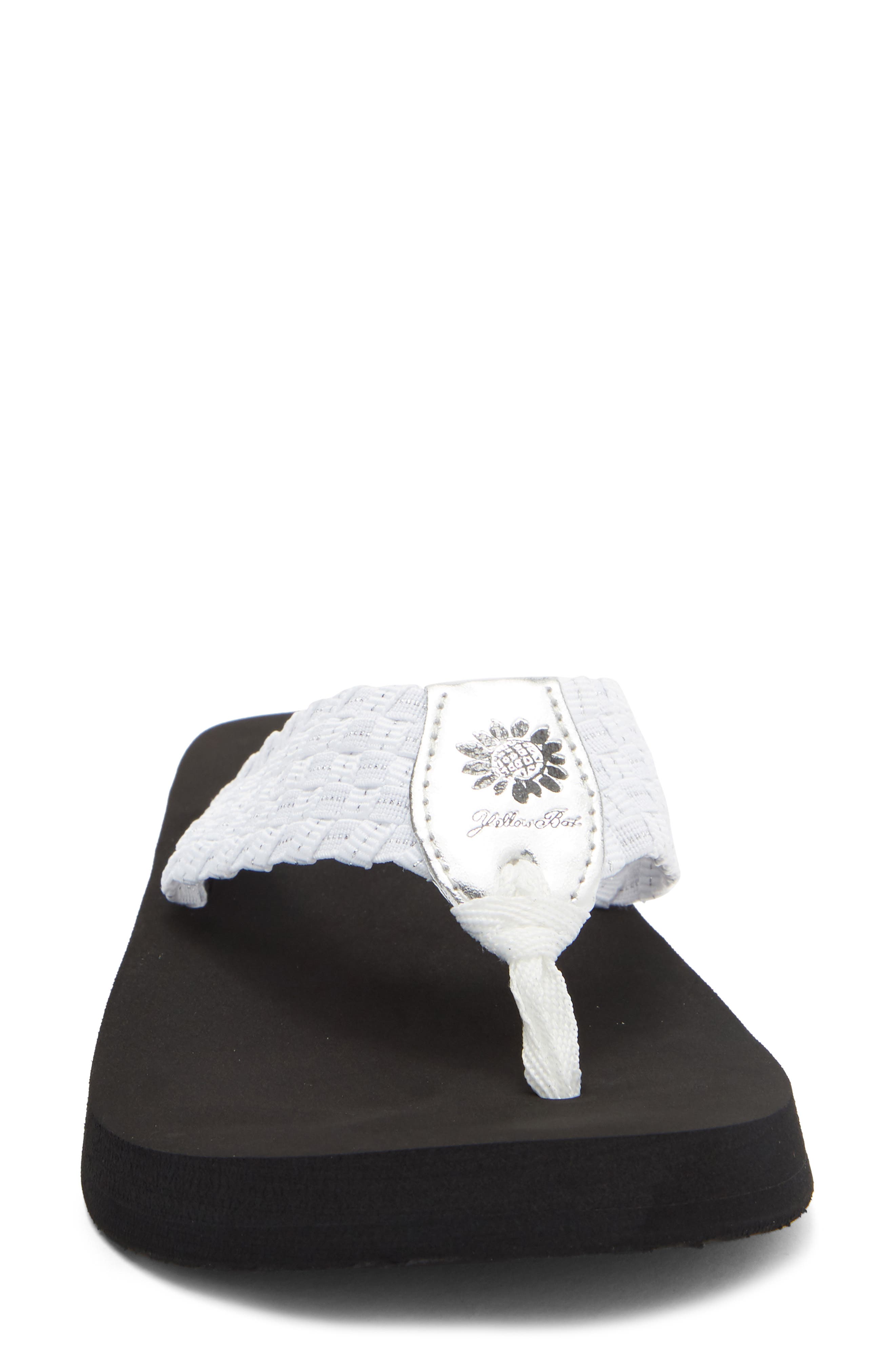 Yellow Box Premium Soleil Flip Flop Sandal, Alternate, color, White Silver