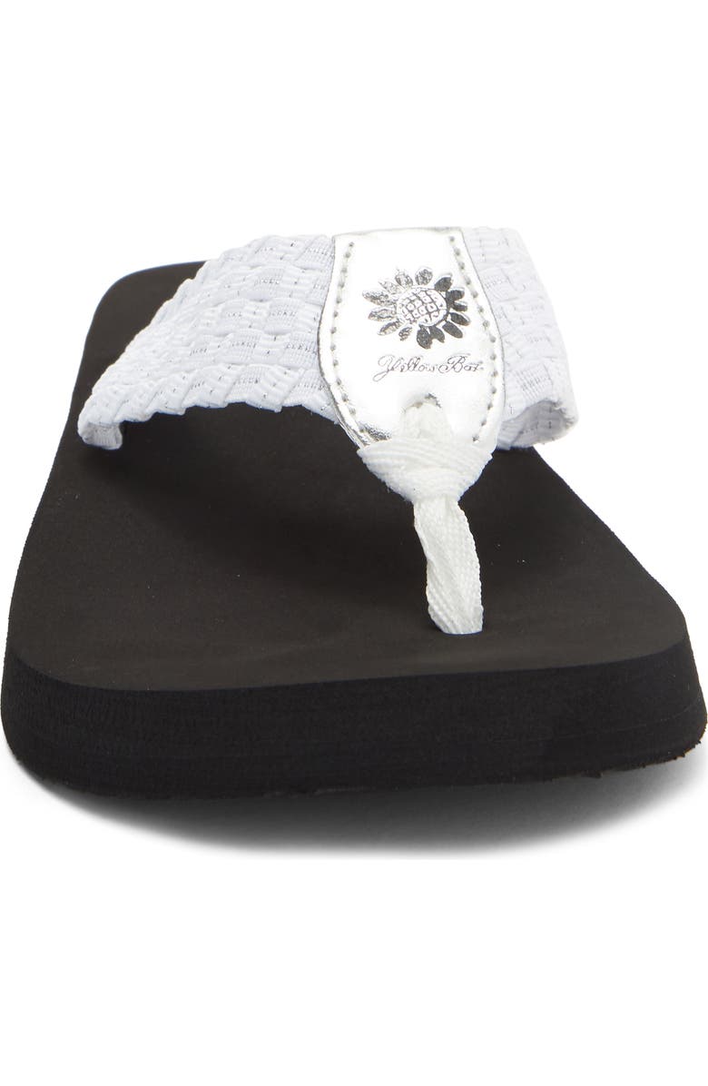 Yellow Box Premium Soleil Flip Flop Sandal, Alternate, color, White Silver