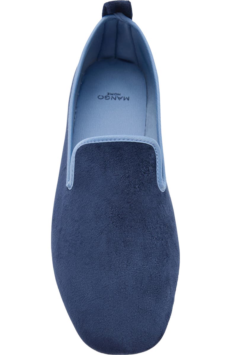 MANGO Velour Loafer, Alternate, color, Night Blue