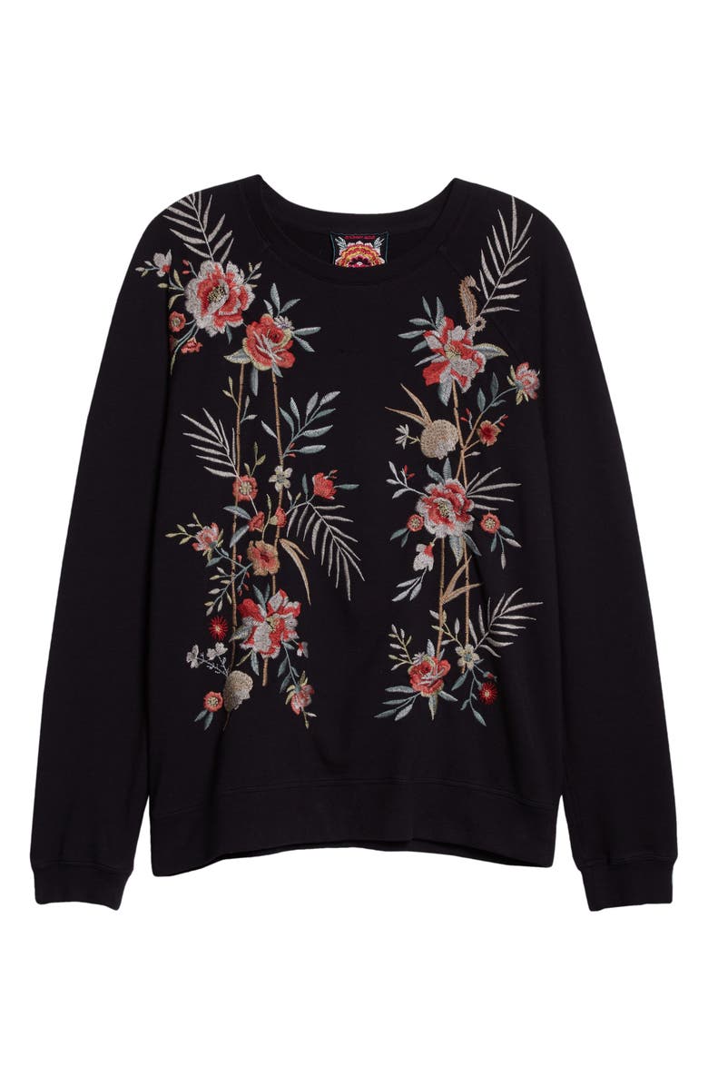 Johnny Was Caspian Embroidered Sweatshirt, Alternate, color, 