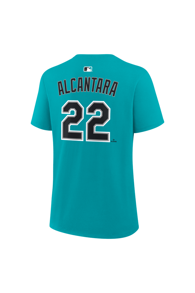 Women's Nike Sandy Alcantara Teal Miami Marlins Name & Number T-Shirt, Alternate, color, Teal