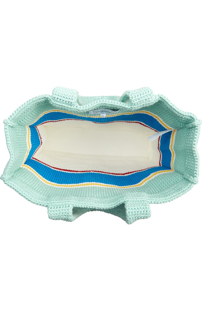 Casablanca Stripe Crochet Tote Bag, Alternate, color,