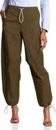 Avec Les Filles Drawcord Barrel Leg Pants