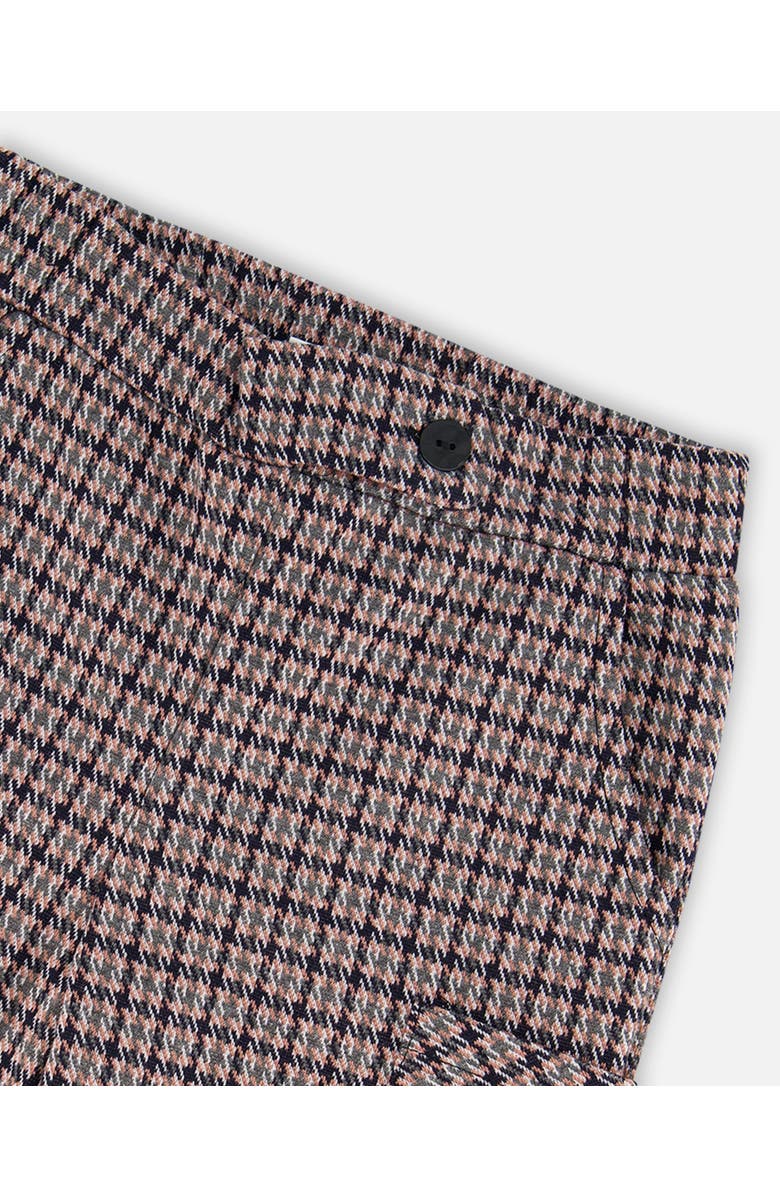 Deux par Deux Jacquard Knit Flare Pants with Houndstooth, Alternate, color, Black And Houndstooth